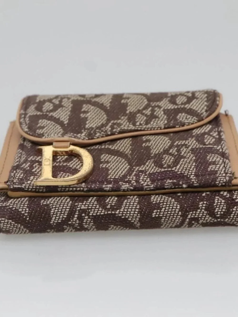 Christian Dior Trotter Canvas Wallet Black Auth ac3872